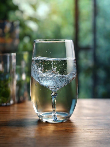 Glass of fresh water photo international water