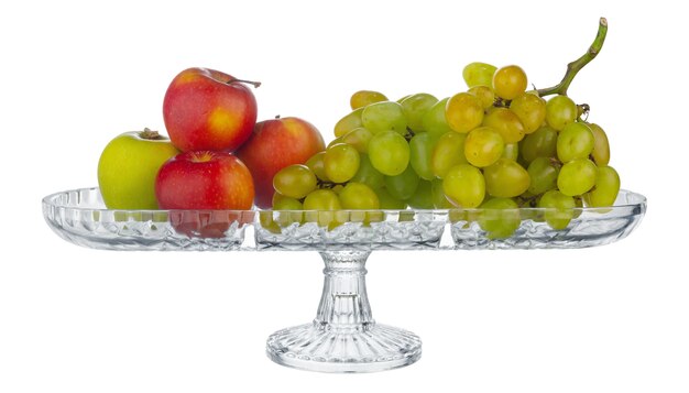 Glass fruit bowl / storage container isolated on white