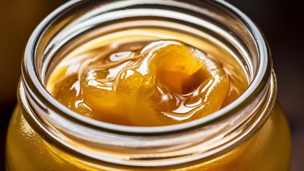 Photo glass of ghee butter