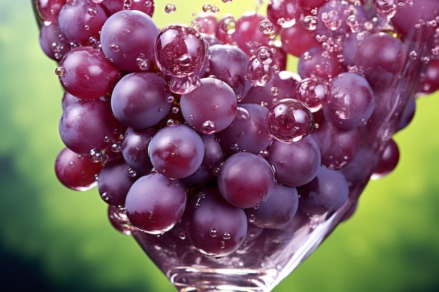 A glass of grape juice placed on a picnic blanket with a book and sunglasses beside it