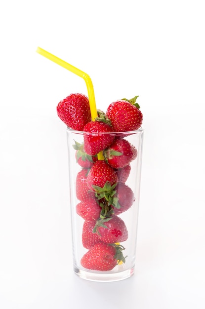 A glass of a healthy drink Strawberry juice Fresh Juice Summer drink