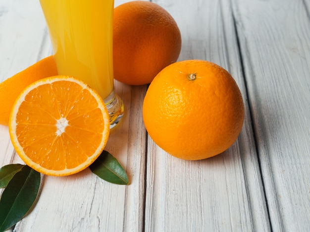 A glass of home-made fresh orange juice