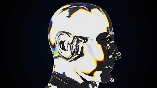 Glass human head