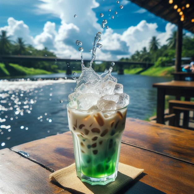 Photo glass of iced cendol