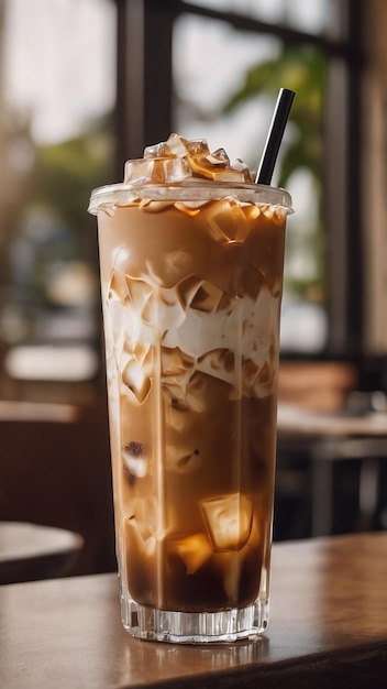 Glass of iced coffee