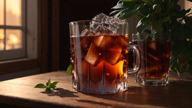 A Glass of Iced Lemon Tea