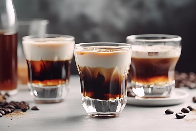 Glass of Irish coffee ai