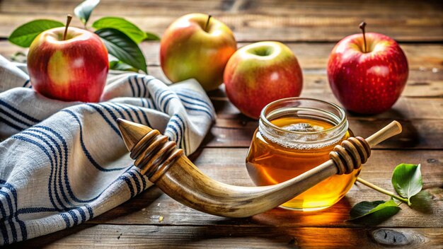 Photo a glass jar of honey next to a jar of honey