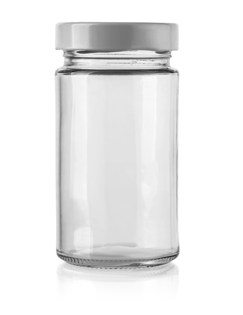 Glass jar isolated on white