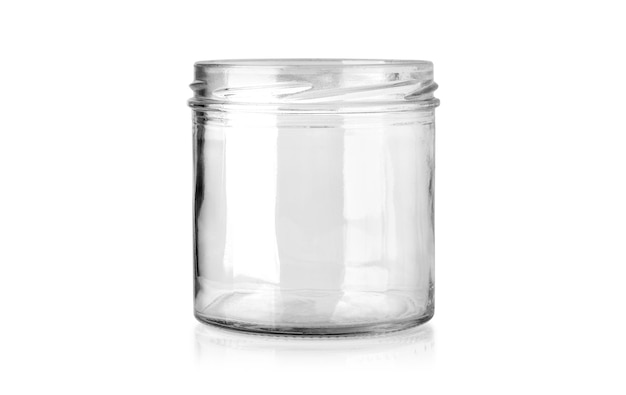 Glass jar isolated on white