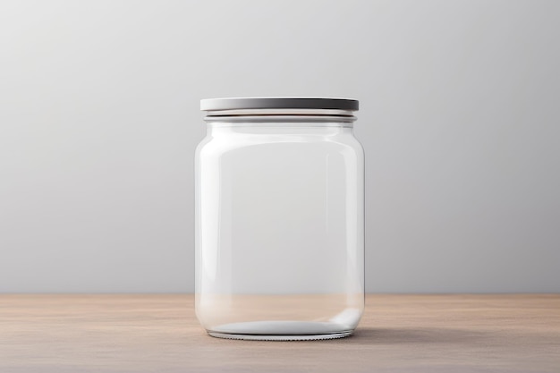 Photo glass jar mockup template ai generated