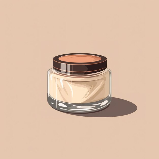 Photo glass jar moisturizer cream or lotion mockup