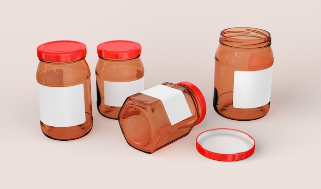 Glass Jars Set