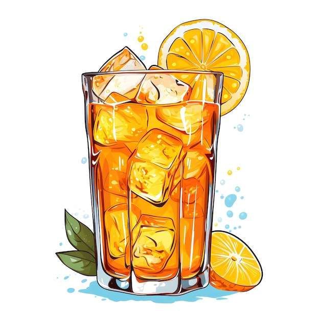 a glass of lemonade with lemon slices and orange slices