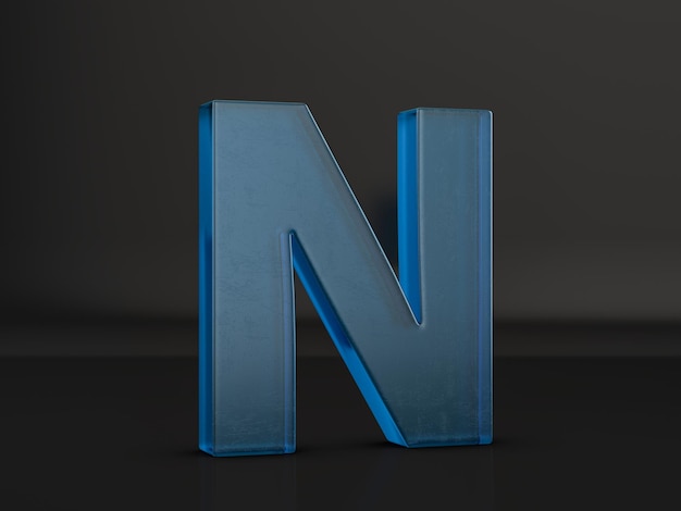 ガラスの文字N