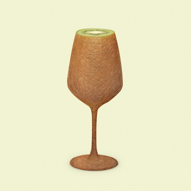 A glass made of juicy kiwifruit