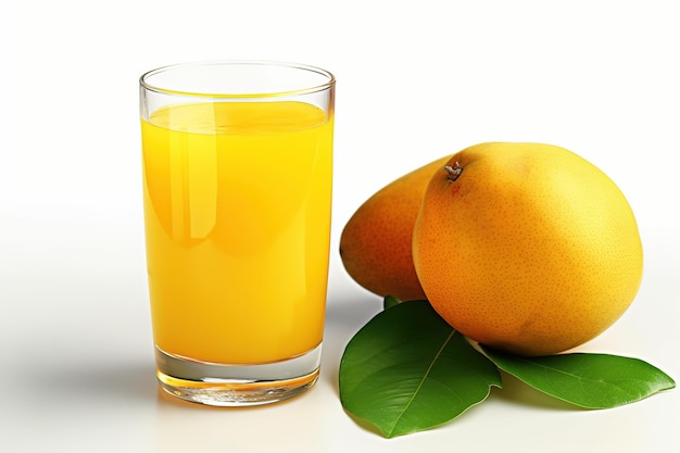 Glass Of mango Juice And Fresh mango