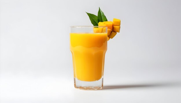 Photo glass of mango juice isolated on a white background