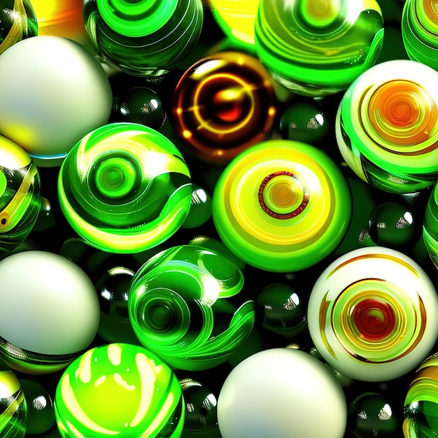 Photo glass marbles colorful simple art