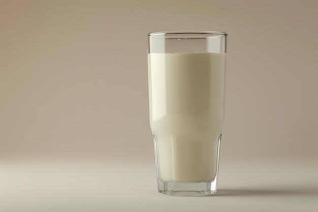 Glass of milk isolated on white background