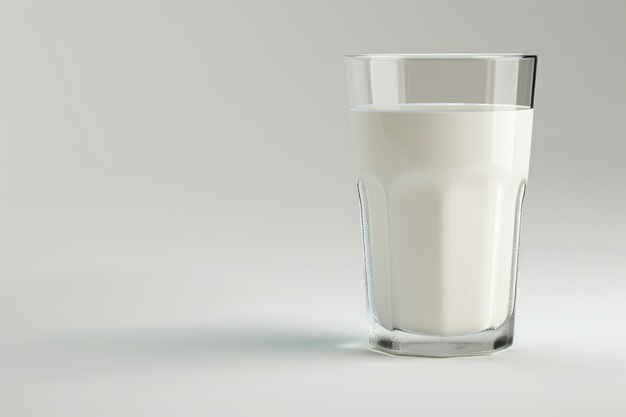Склянка молока на белом фоне