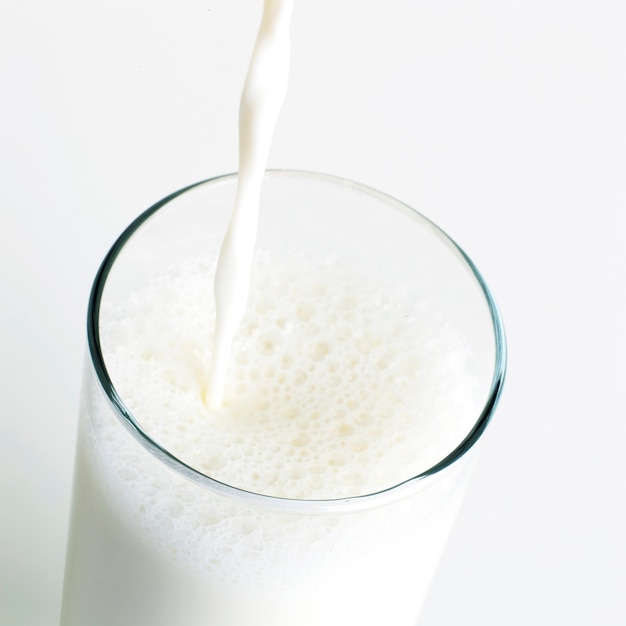 Glass of Milk isolated on white