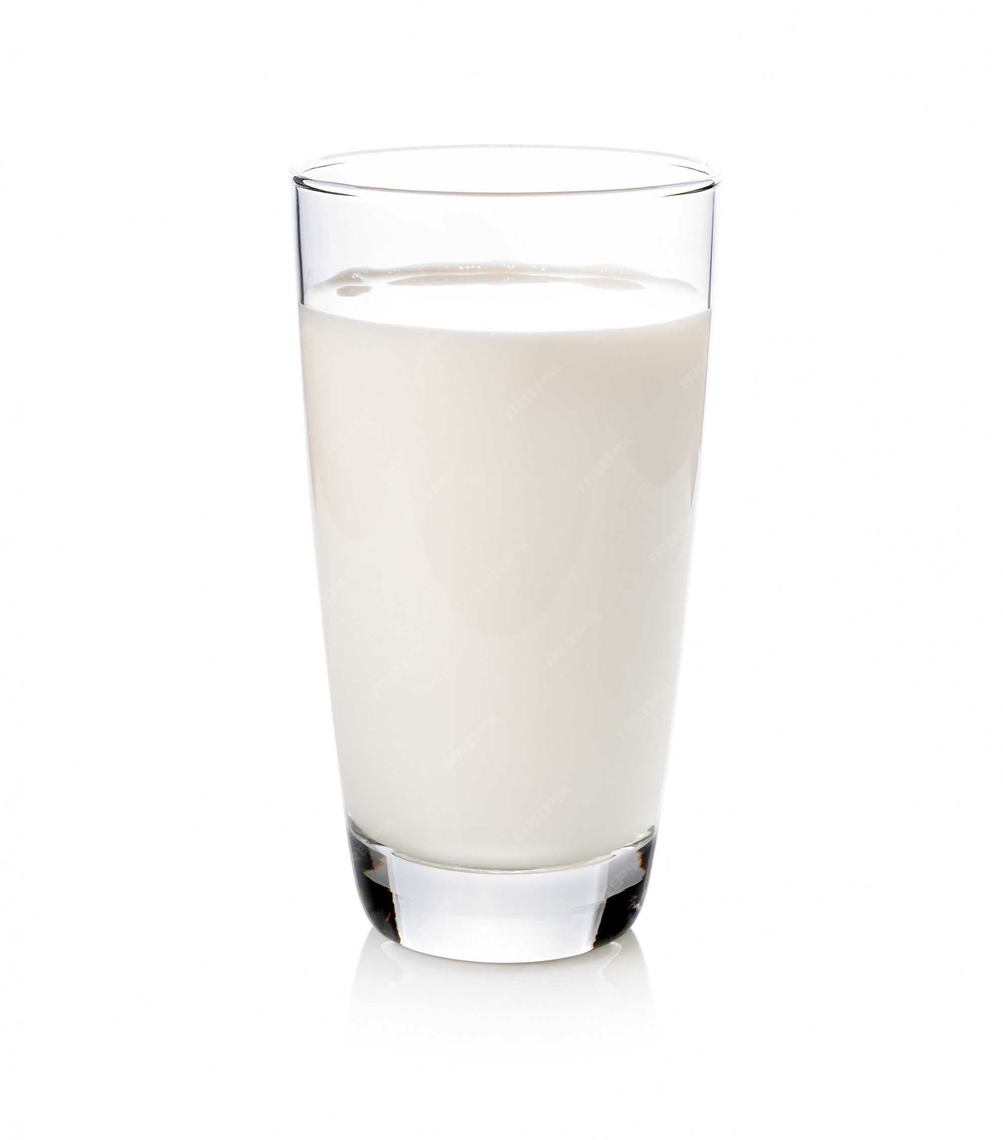 Premium Photo  Glass of milk isolated on white