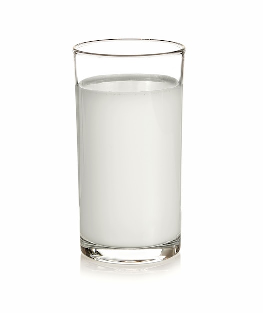 Glass milk with white on