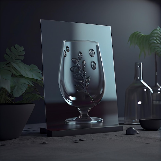 Glass mophism Mockup 위트 투명