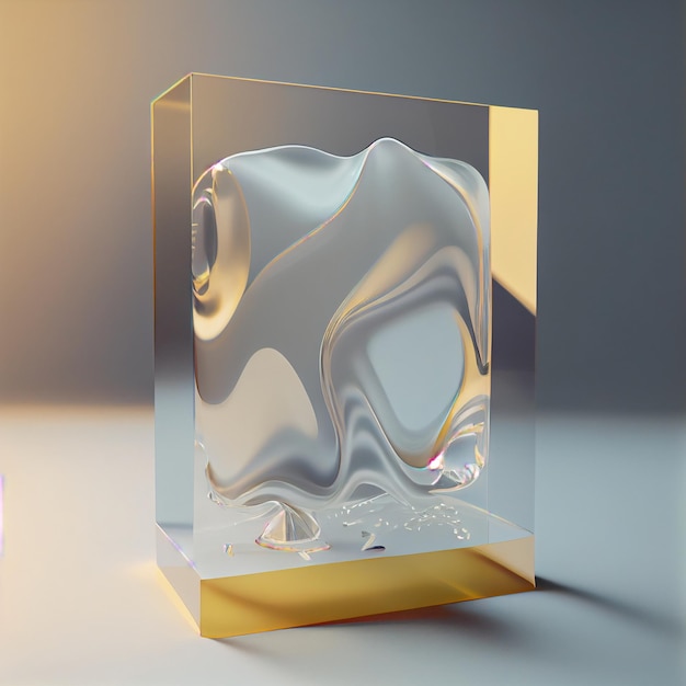 Glass mophism Mockup wit transparent