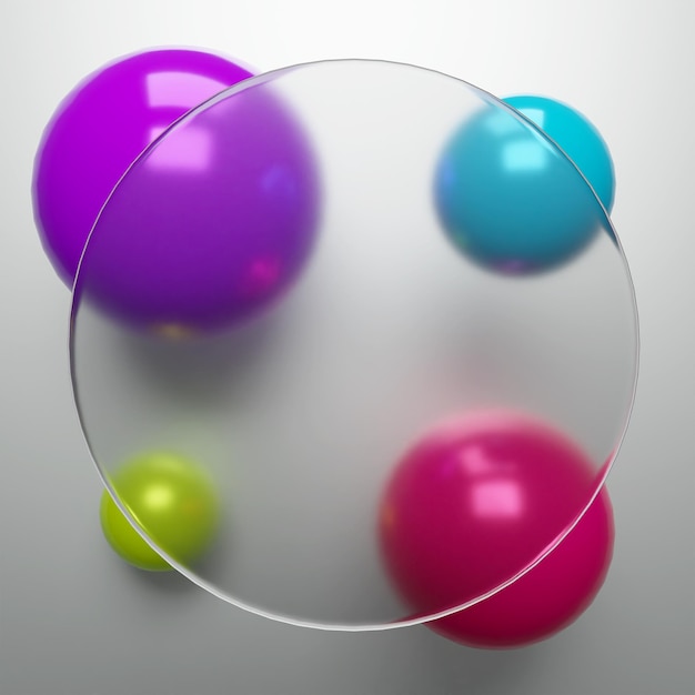 Glass Morphism Round Color