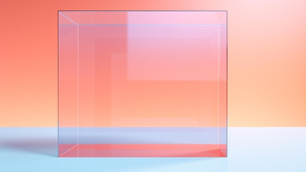 写真 ガラスのモルフィズム 空のモックアップデザイン