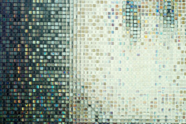 Photo glass mosaic in the bathroom.