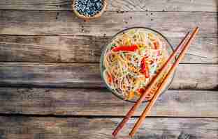 Photo glass noodles funchoza salad