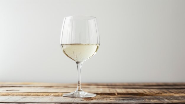 写真 木製 の テーブル に 置か れ た ワイン の グラス