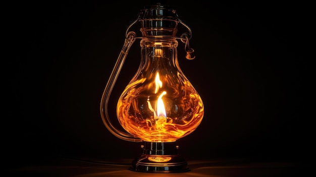 Glass Oil Lamp