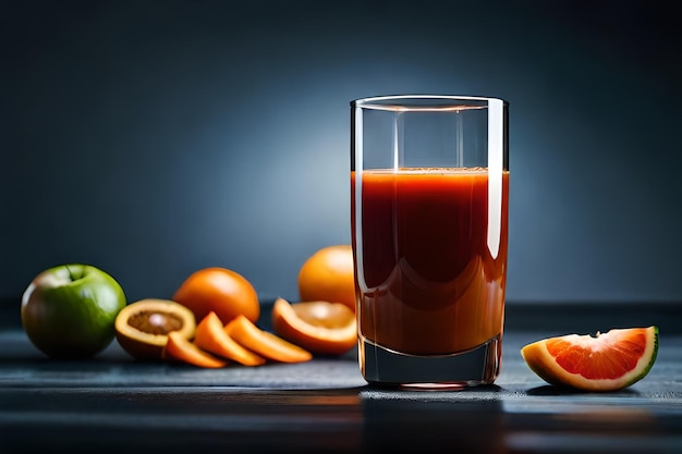 стакан апельсинового сока рядом с половиной полного стакана апельсинового сока.
