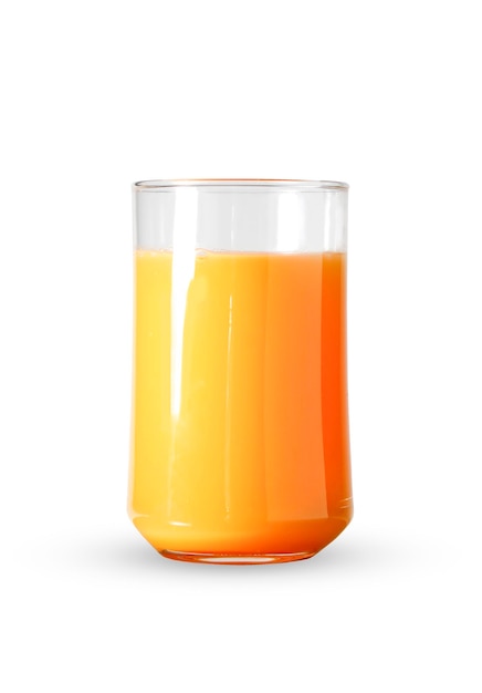 Photo glass of orange juice image isolated on white background