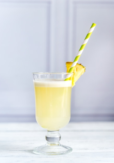 Glass of pina colada