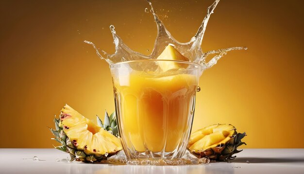 Чашка сока ананаса.