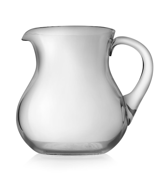 Glass pitcher isolated on a white background