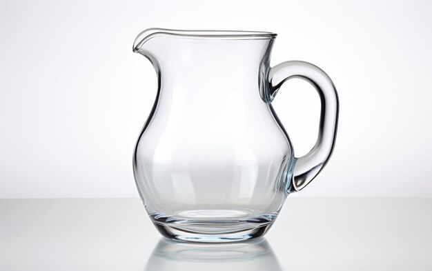 Photo glass pitcher on white background