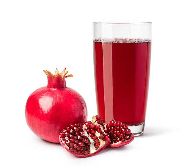 Photo glass of pomegranate juice