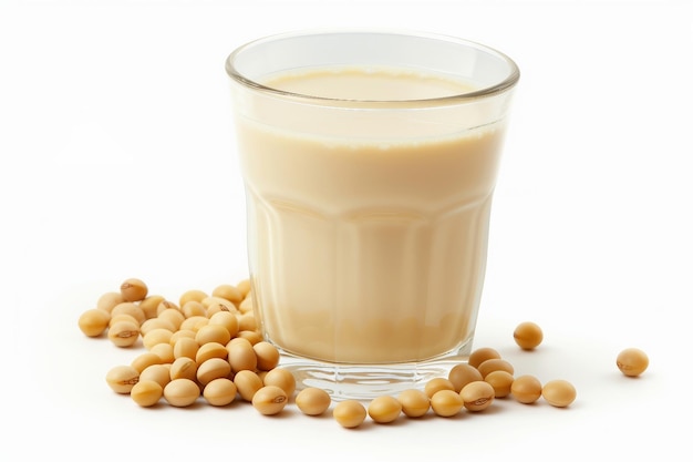 A glass of pure soy milk