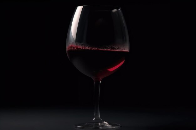 Бокал красного вина, изолированный AI
