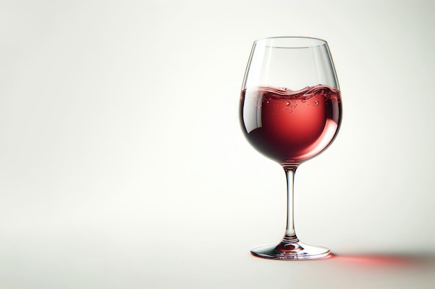 A glass of red wine Space for text