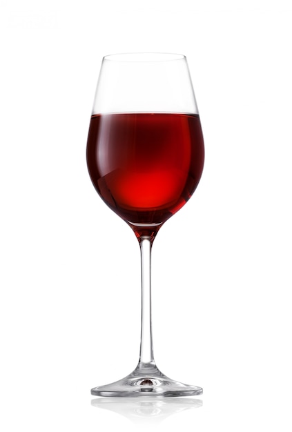 Foto bicchiere di vino rosso