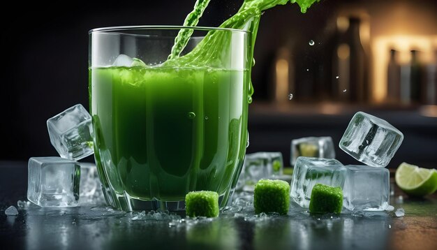 A Glass of Refreshing Green Juice