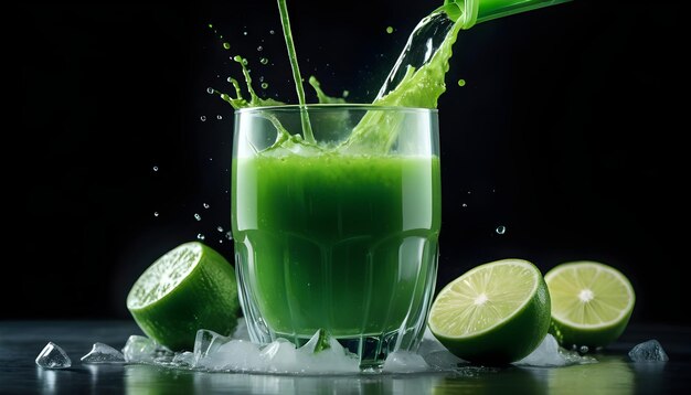 A Glass of Refreshing Green Juice