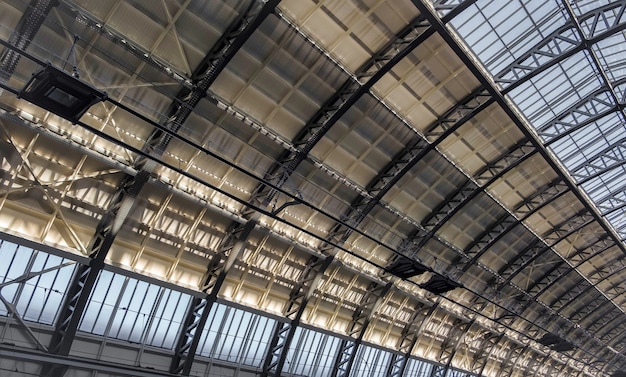 Glass roof of Amsterdam Central Station